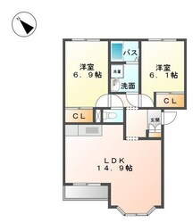 近鉄長島駅 徒歩8分 1階の物件間取画像